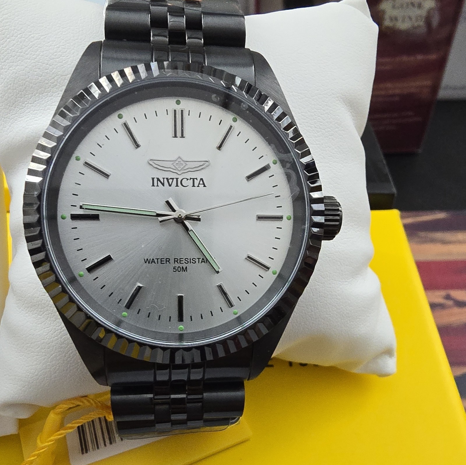 Invicta Lot of 4 Quartz Analog Steel Bracelet White/Blue/Turquoise Dials w/ Box