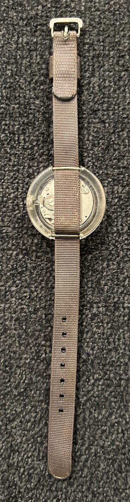 vintage Swiss see-through NELSON minimalist mechanical watch – working! nerdcore