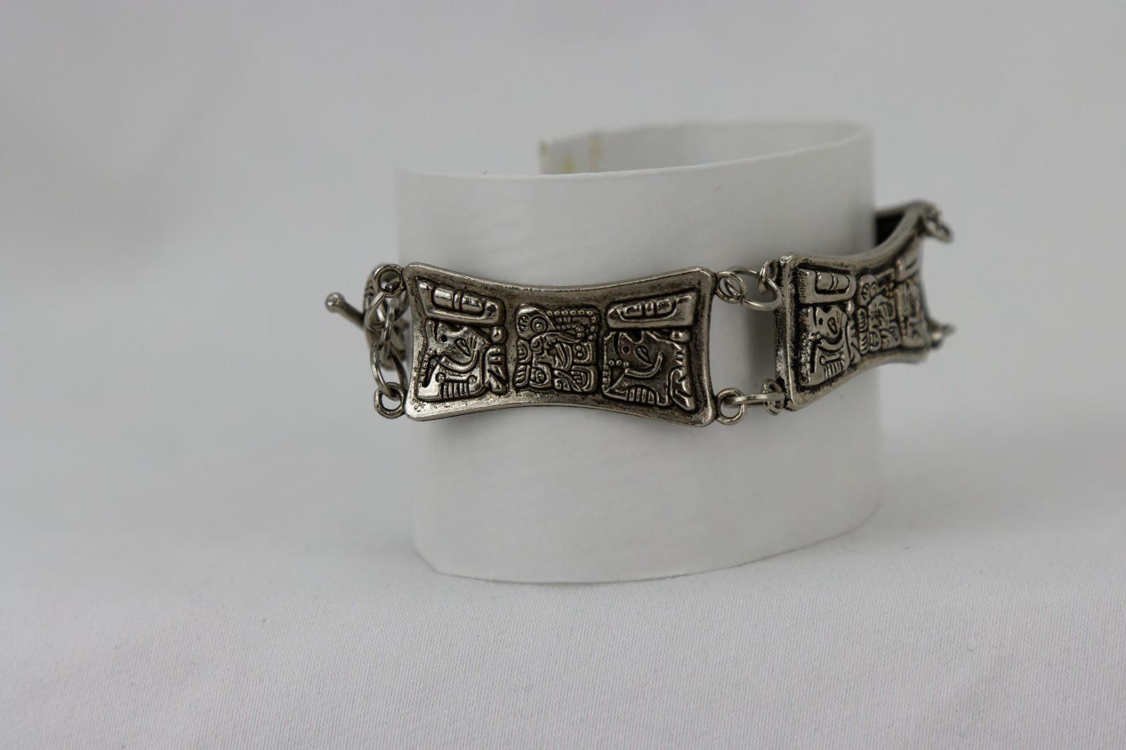 Mayan Style Panel Bracelet, Toggle Closure, 16gr