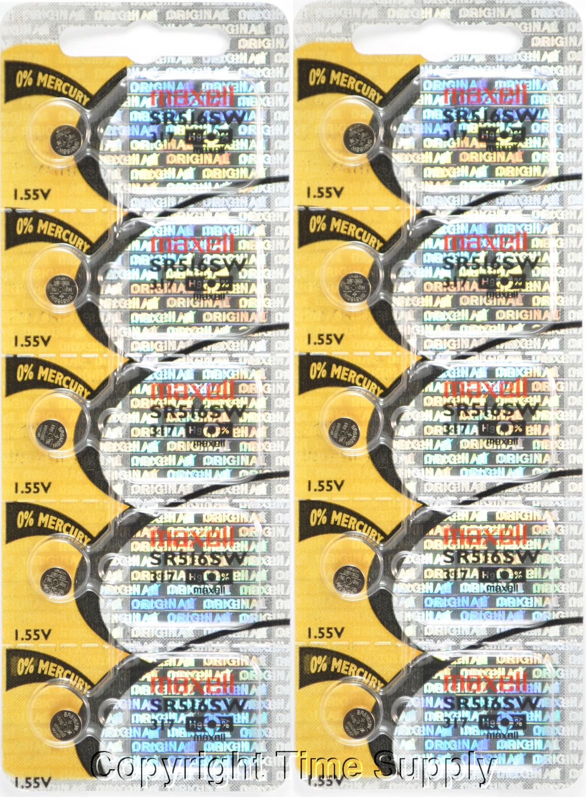 Maxell 317 SR516SW D317 V317 GP317 SR516 Battery 0% MERCURY ( 10 PC )