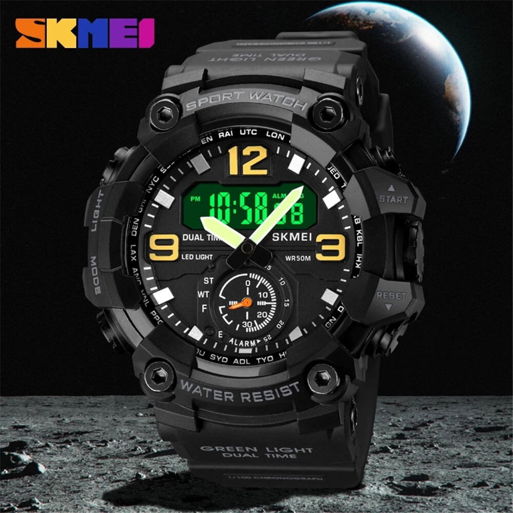 SKMEI Men Military Watch Camouflage Wristwatch LED Digital Quartz Sport Watches