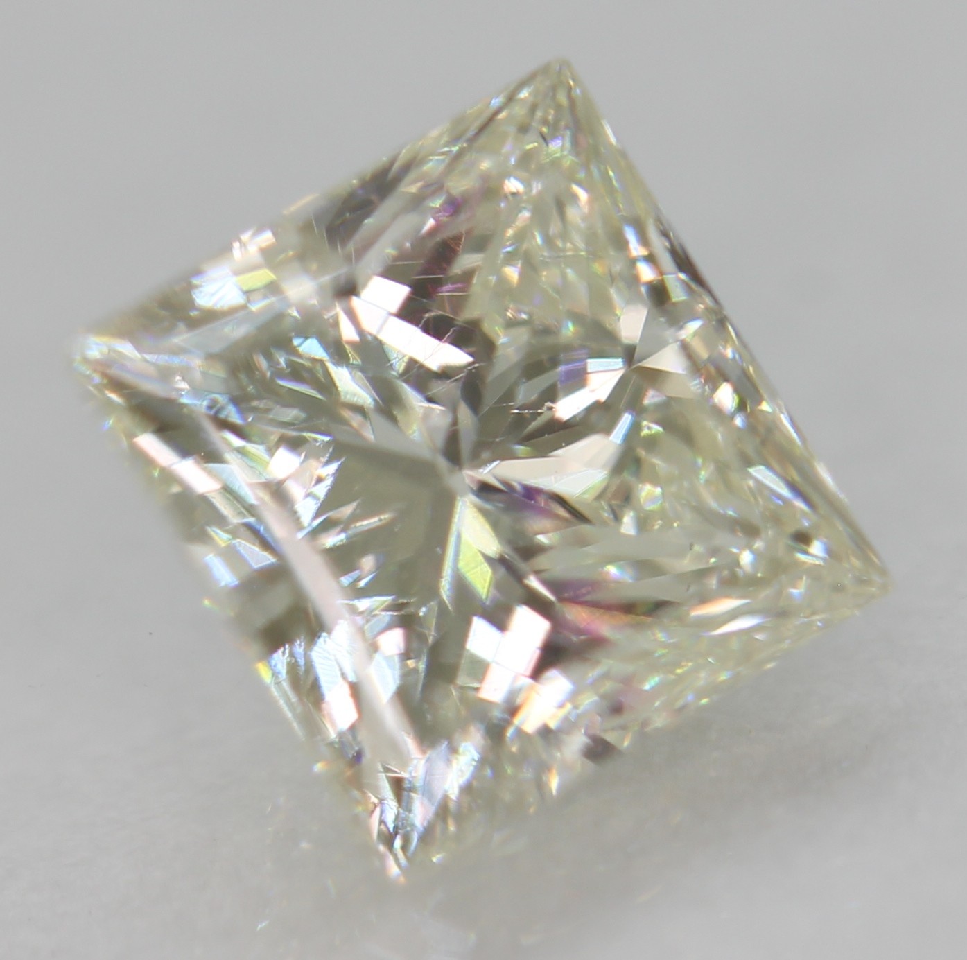 Certified 0.58 Carat H VVS2 Princess Natural Enhanced Loose Diamond 4.63×4.6mm