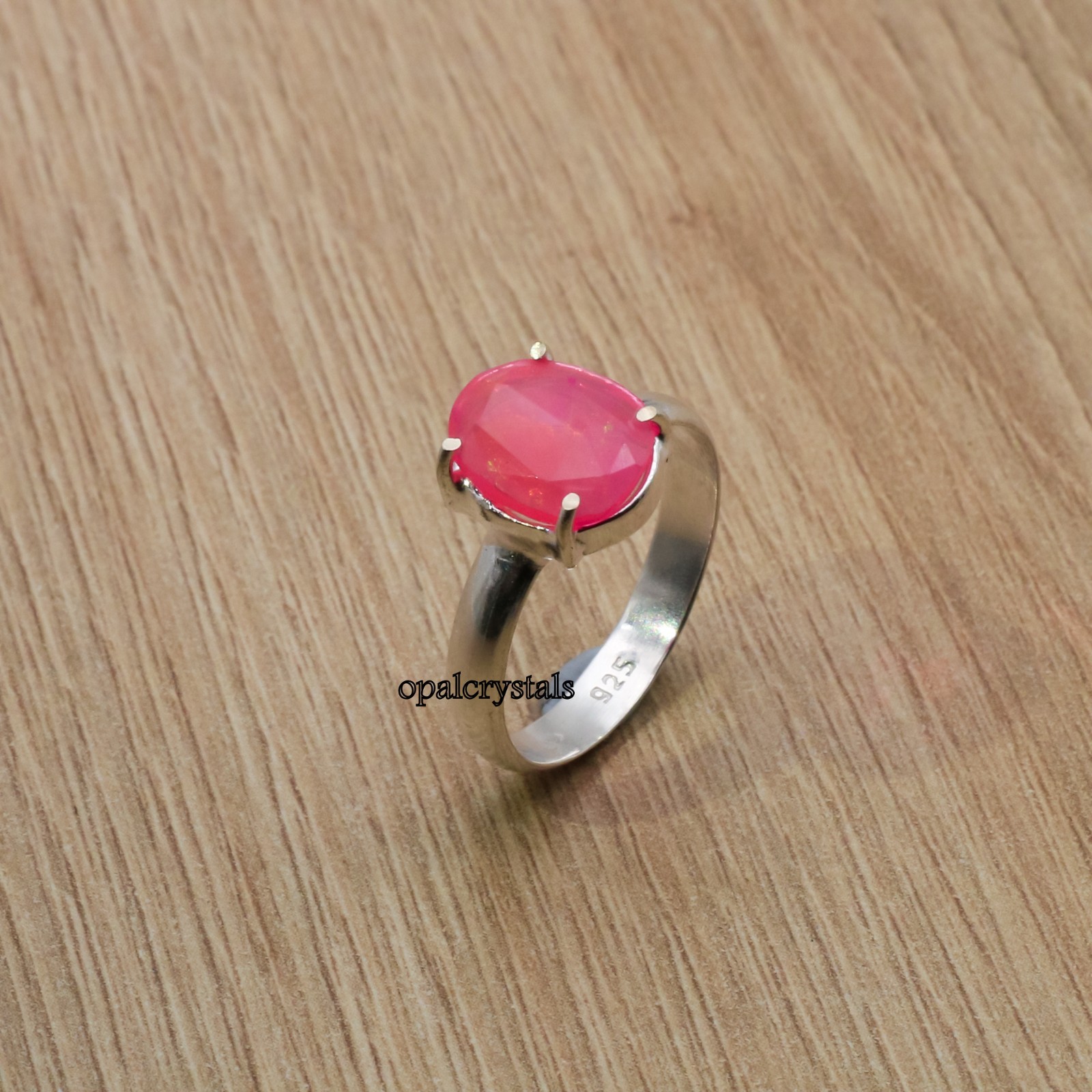 925 Sterling Silver Ring Handmade Ethiopian Opal Gemstone Statement Ring AllSize