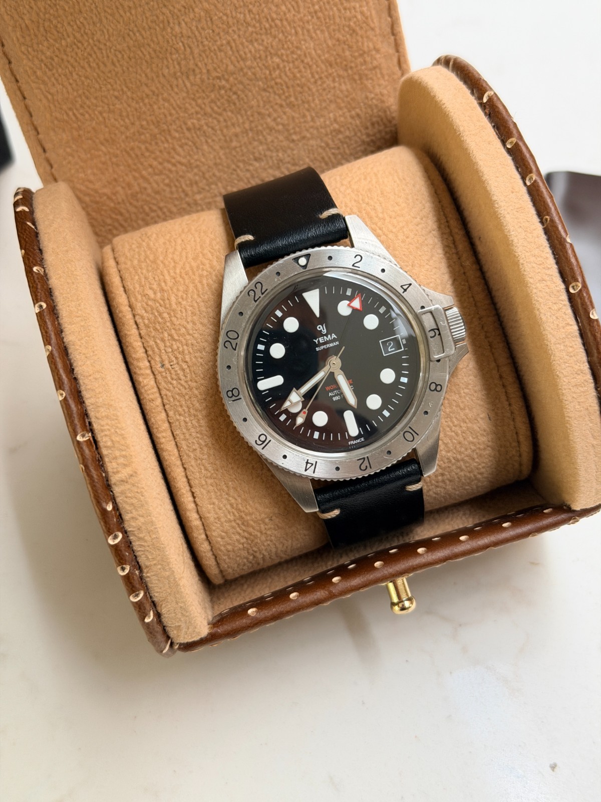 Yema Superman GMT 41mm with Maxi Dial