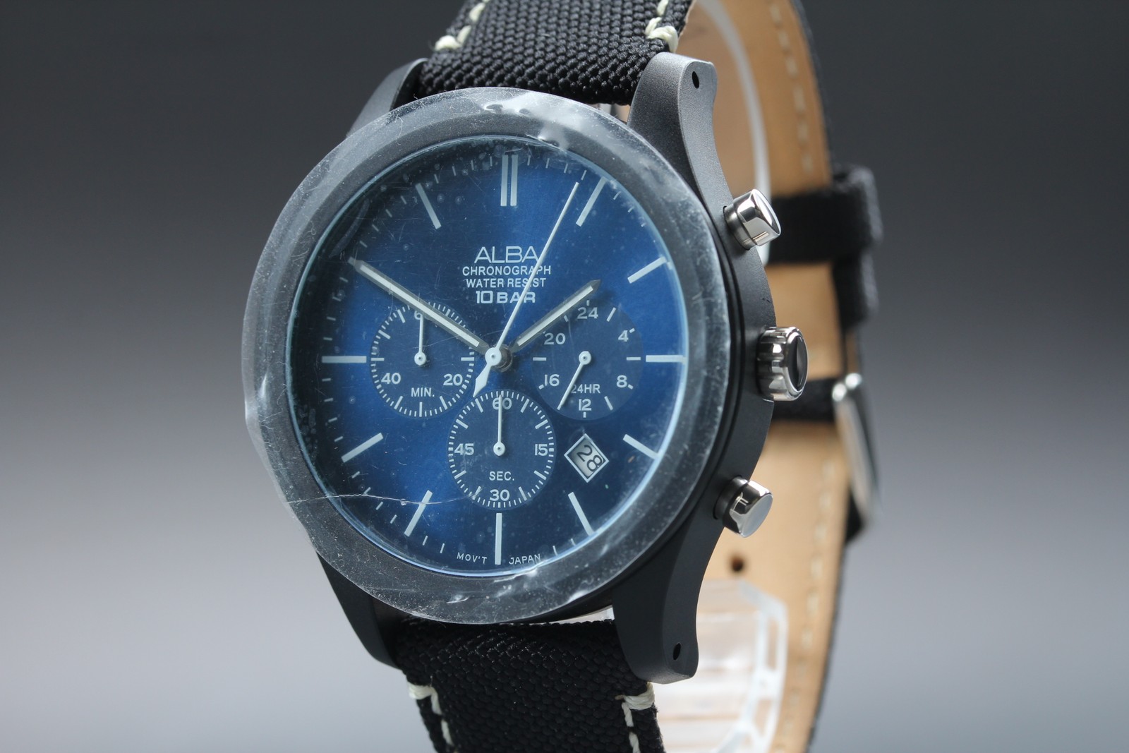 [Top MINT] Seiko Alba VD53-X347 Blue Dial Chronograph Date Quartz Men’s Watch