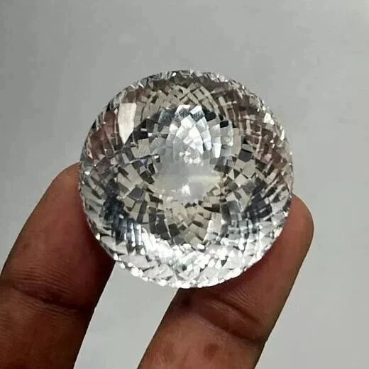 AAA Unheated 200 Ct+ Natural Montana White Sapphire Round Cut Certified Gemstone