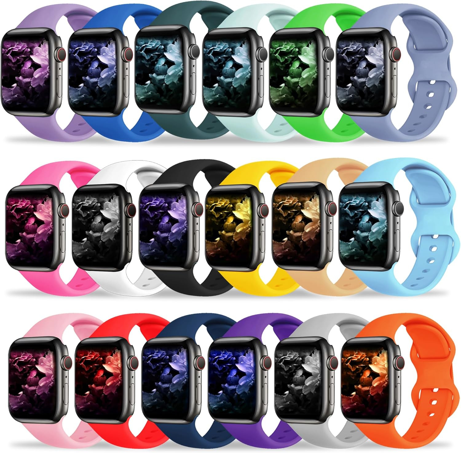 18 Pack Bands Compatible with Apple Watch Band 49Mm 46Mm 45Mm 44Mm 42Mm 41Mm 40M