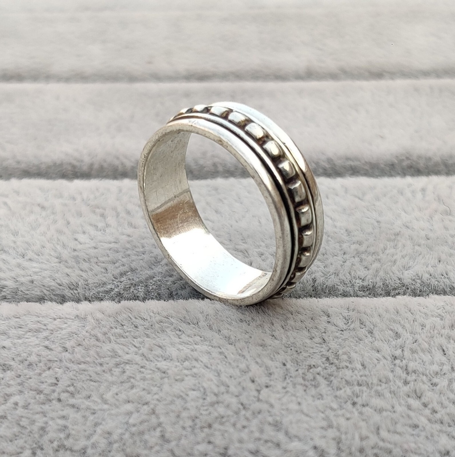 Spinner Ring, Silver Ring Band Ring Designer Ring Silver Jewelry 7.5 SIZE