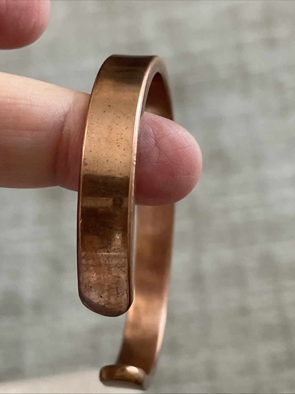 Copper Bracelet Cuff 45 Grams 7.25” 9mm wide
