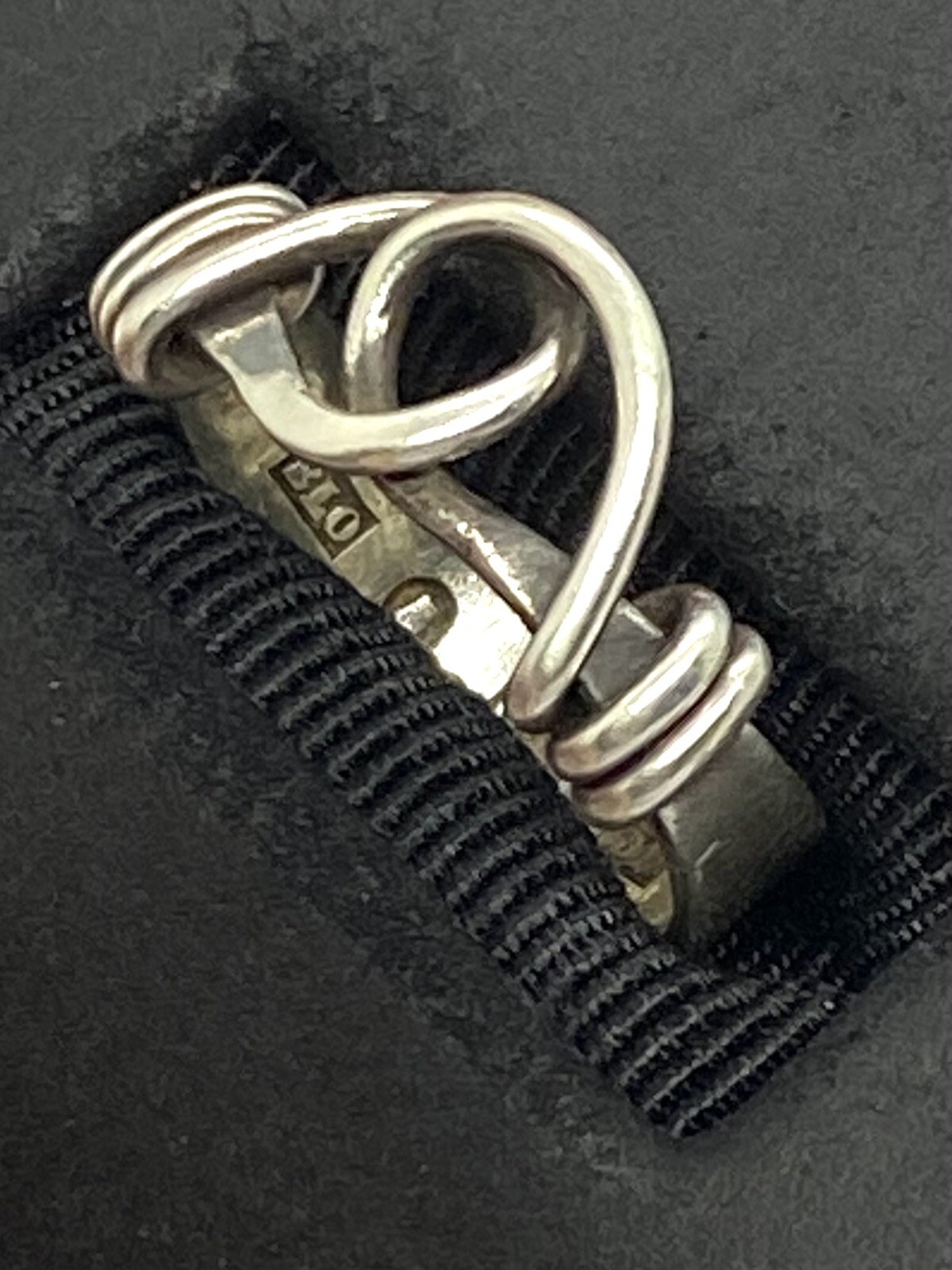Vintage ELO Sterling Silver Linket Infinity Wire Wrap Ring Size 6 5.73mm