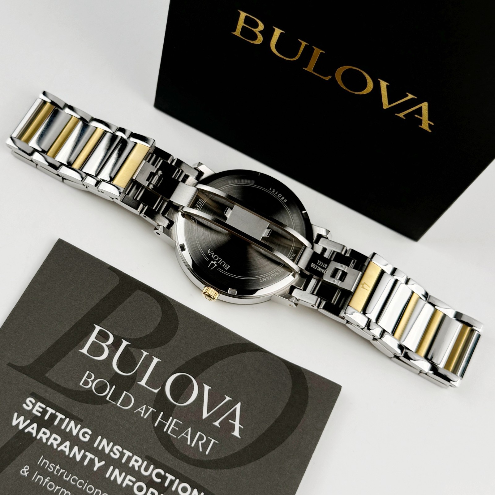 Bulova 98D151 Men’s Futuro Two-Tone Diamond Watch Silver dial Men’s Watch