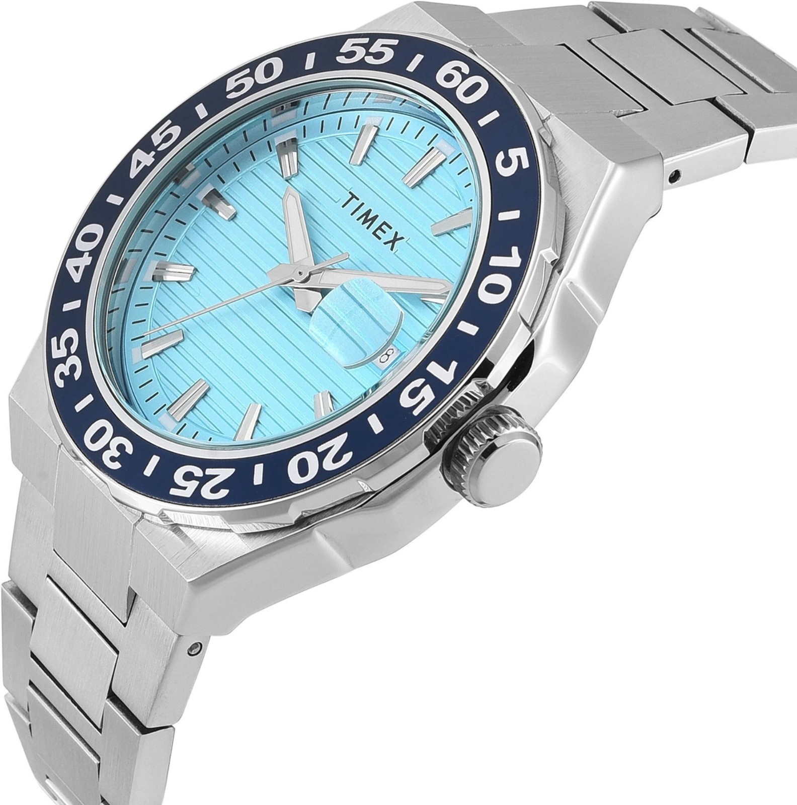 Timex USA Analog Aqua Blue Dial Men’s Watch Case Size 42mm Free Shipping