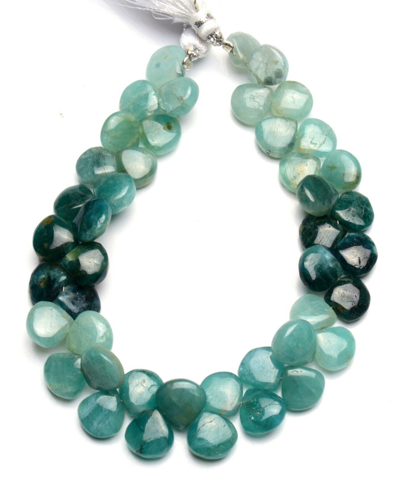 Natural Gem Grandidierite 10mm Approx. Size Smooth Heart Shape Beads 8″ Strand