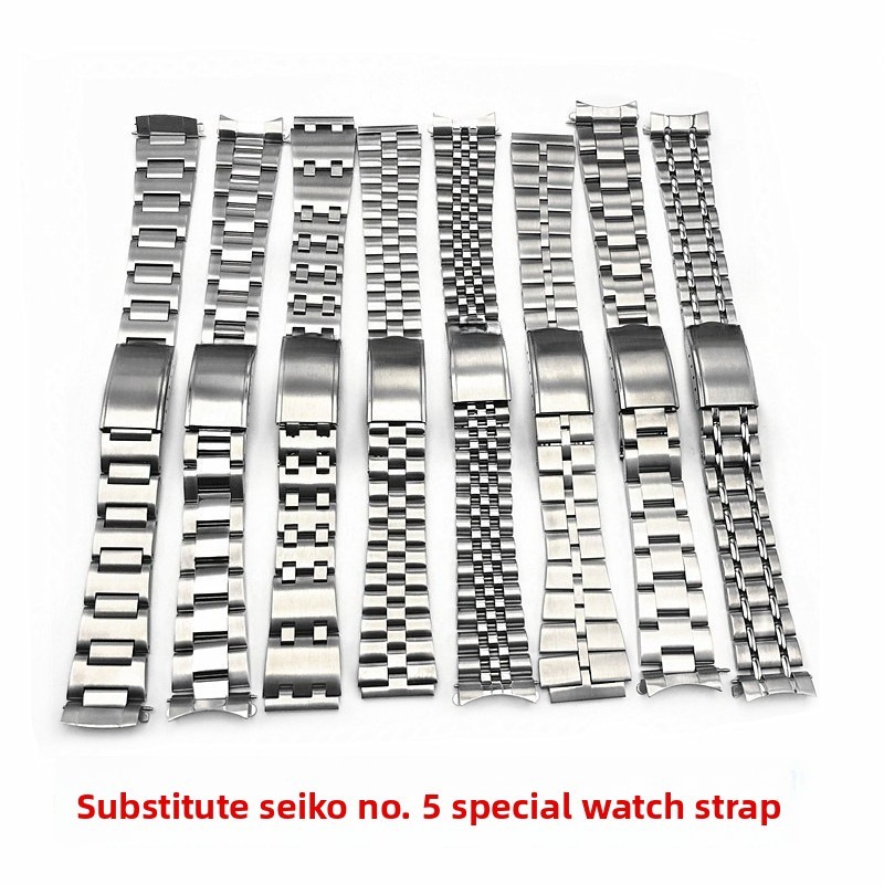 For Seiko 5 Solid Stainless Steel Watch Band Straps Mens Bracelet 18 19 20 21mm