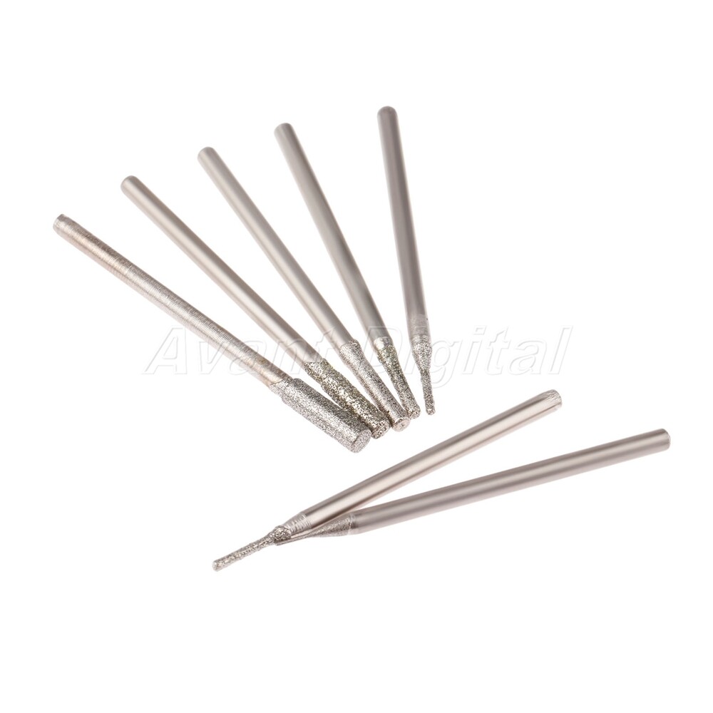 7x Carborundum Diamond Abrasive Bur Grinding head Punching Jade Crystal Ceramic