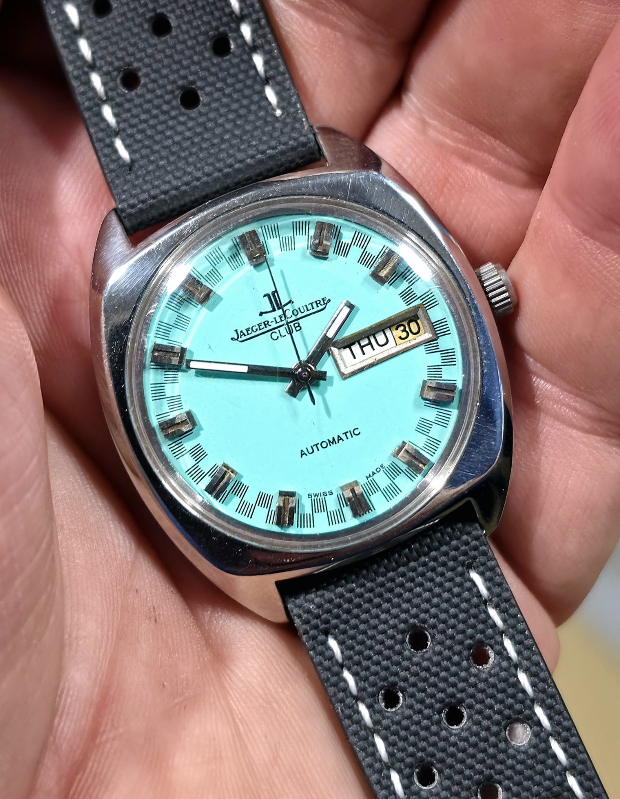 Vintage Jaeger-LeCoultre Club Tiff-Blue Dial Original 1916ETA Swiss Movement