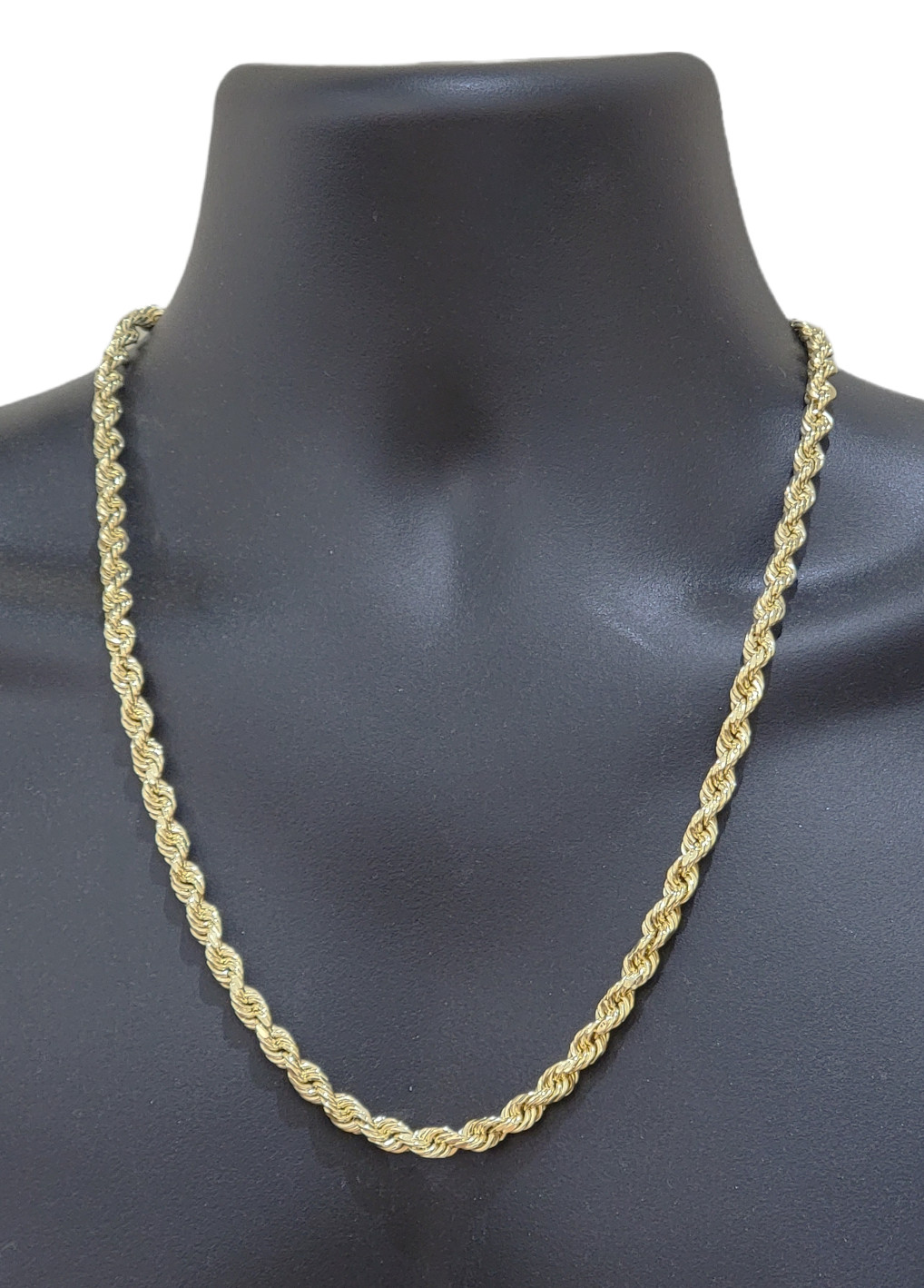 Real 14k Yellow Gold Rope Chain 6.5mm 24″ inch Long 14kt Men’s Necklace