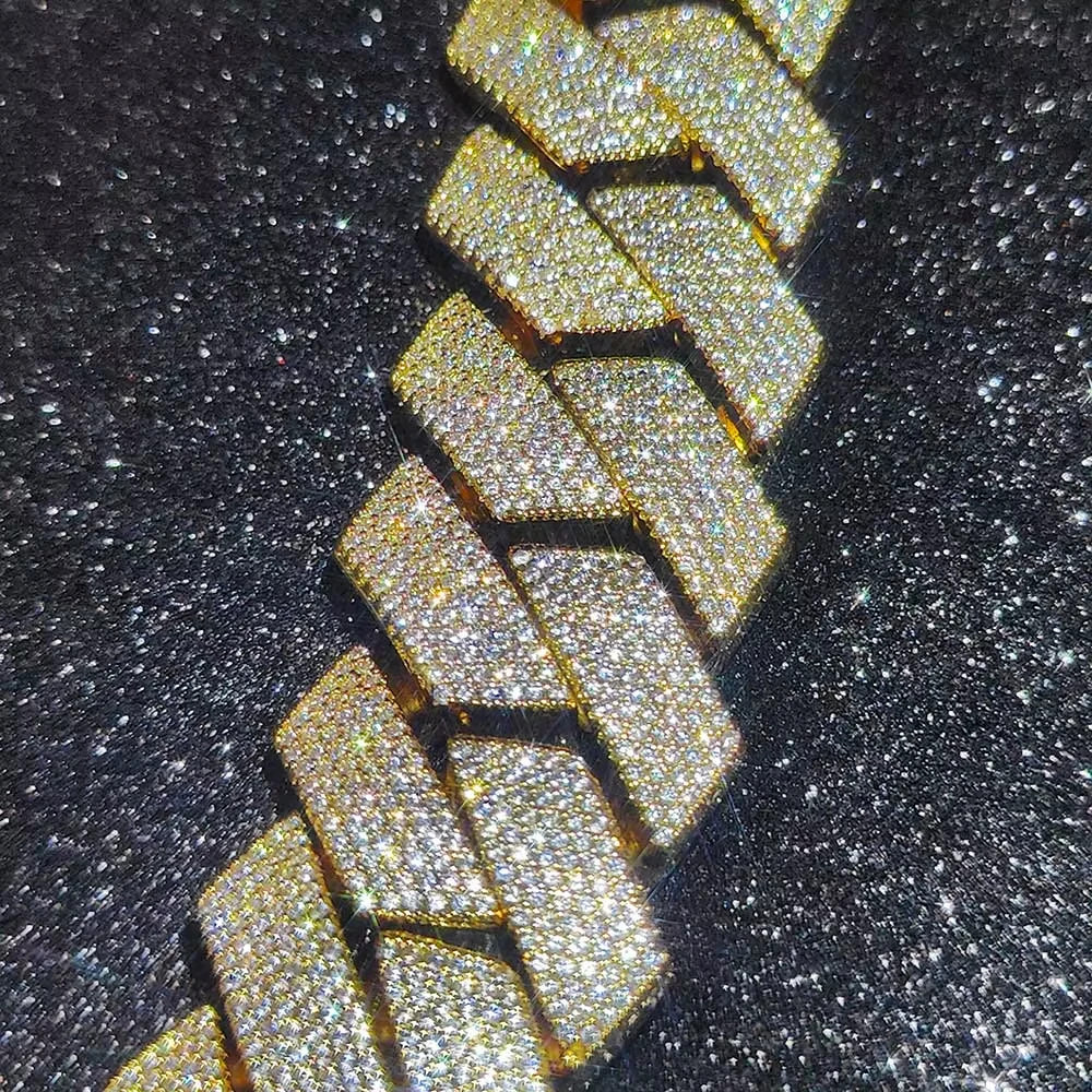 Hip Hop Jewelry Men Iced Out Chains Big Heavy 25Mm Cuban Link Chain High Qualit
