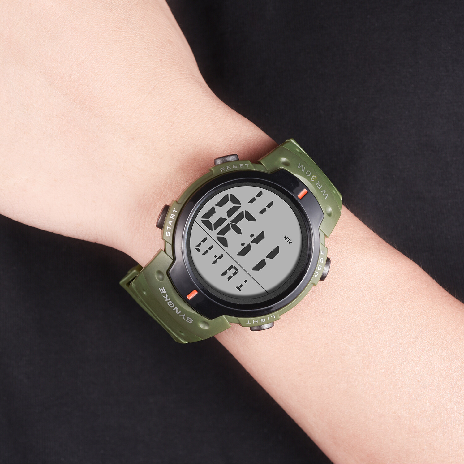 SYNOKE LED Digital Sport Watch Stopwatch Date Military Waterproof Men Wristwatch