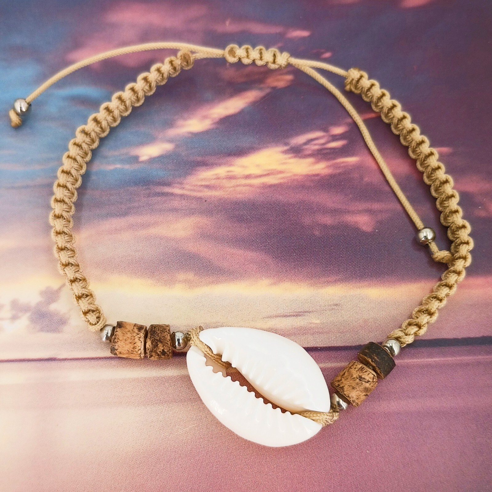 Sea Life Bracelet Adjustable Braided Cord 7 – 10 Inches or Beach Bracelet Set