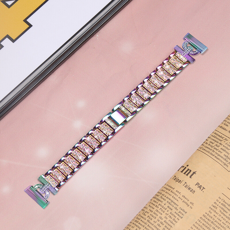 Stylish Bling Bracelet Stainless Steel Band Strap For Fitbit Versa 3/4 Sense 2