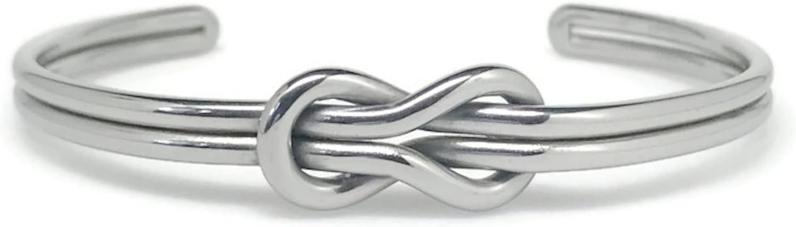 Hercules Knot Stainless Steel Cuff Bracelet Love Infinity Gift Adjustable – Silv