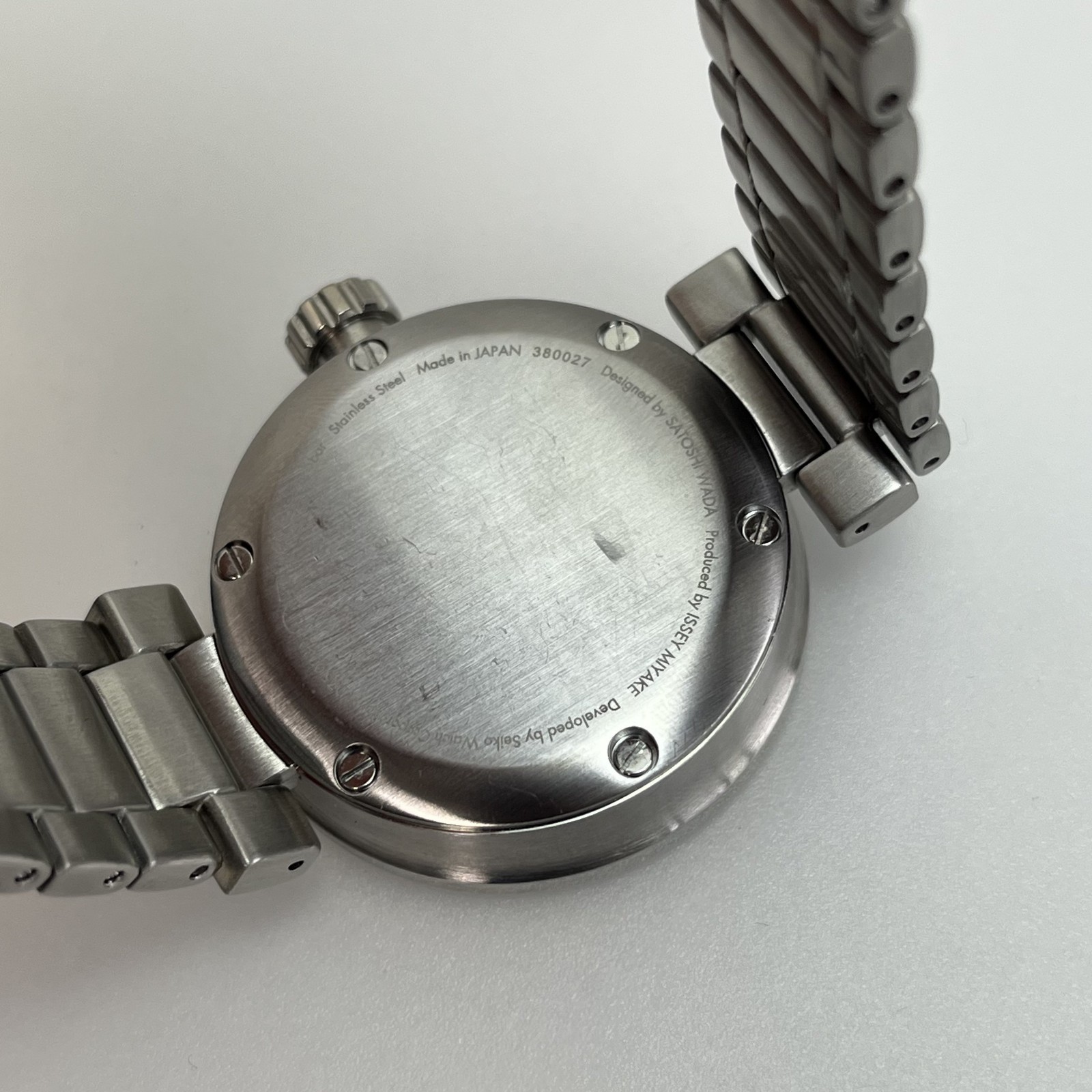 Seiko Issey Miyake Wmini Satoshi Wada Day Date Qz Japan Watch SS Band w/BOX#512B