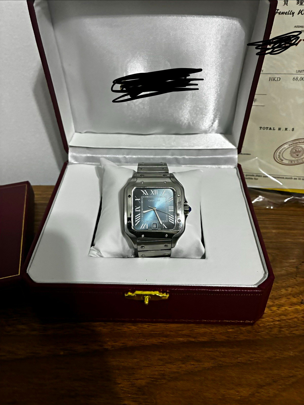 Blue Dial Automatic Stainless Steel Date Watch w/ Box & Papers