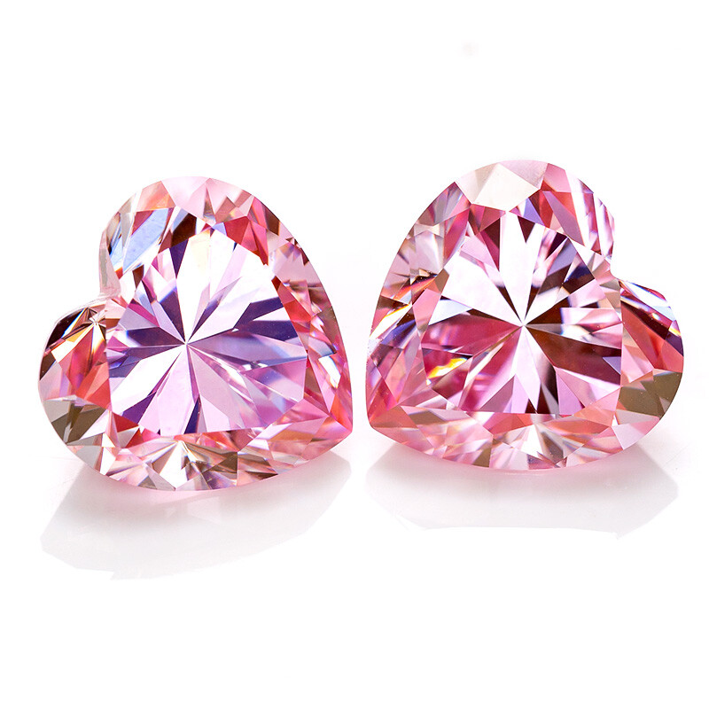 Pink Moissanite Loose Stones GRA Certified Multi Shape Brilliant Cut VVS Jewelry