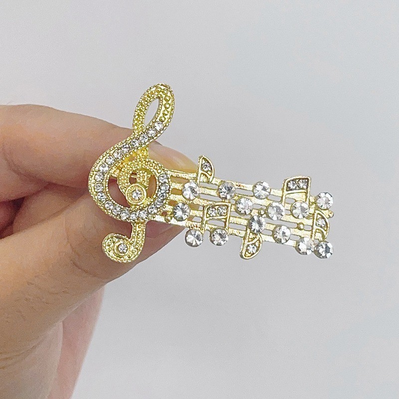 2Pcs Music Note Brooches Treble Clef Lapel Pin Jewelry Gift for Music Lovers