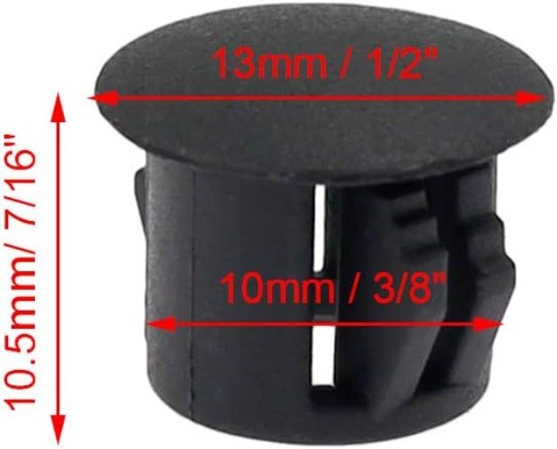 Versatile 30PCS 10mm Black Locking Hole Plugs – Ideal for Any Application