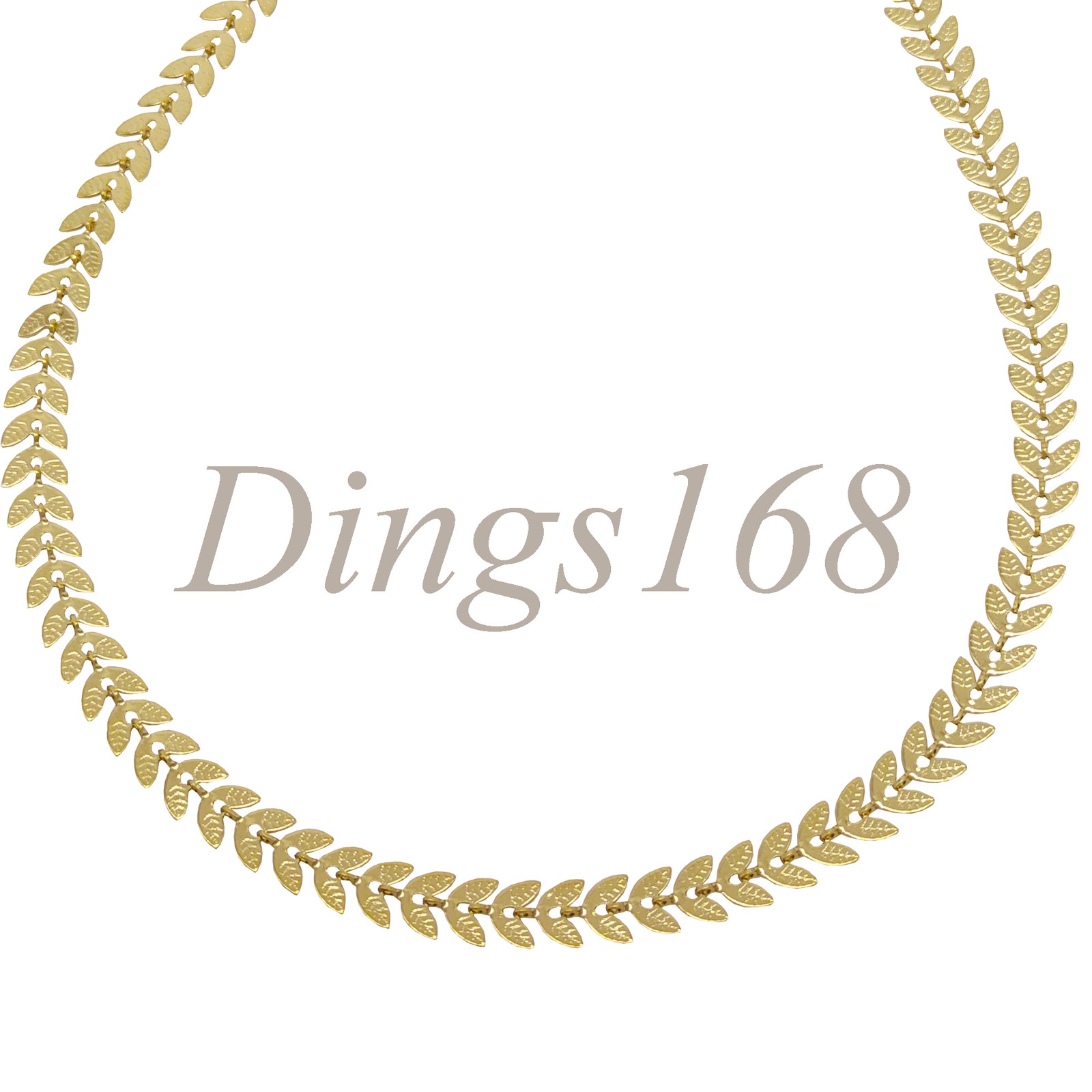 18K Gold Filled Designer Inspired Fish Tail Chain Necklace 16″/18″/20″/22″/24″