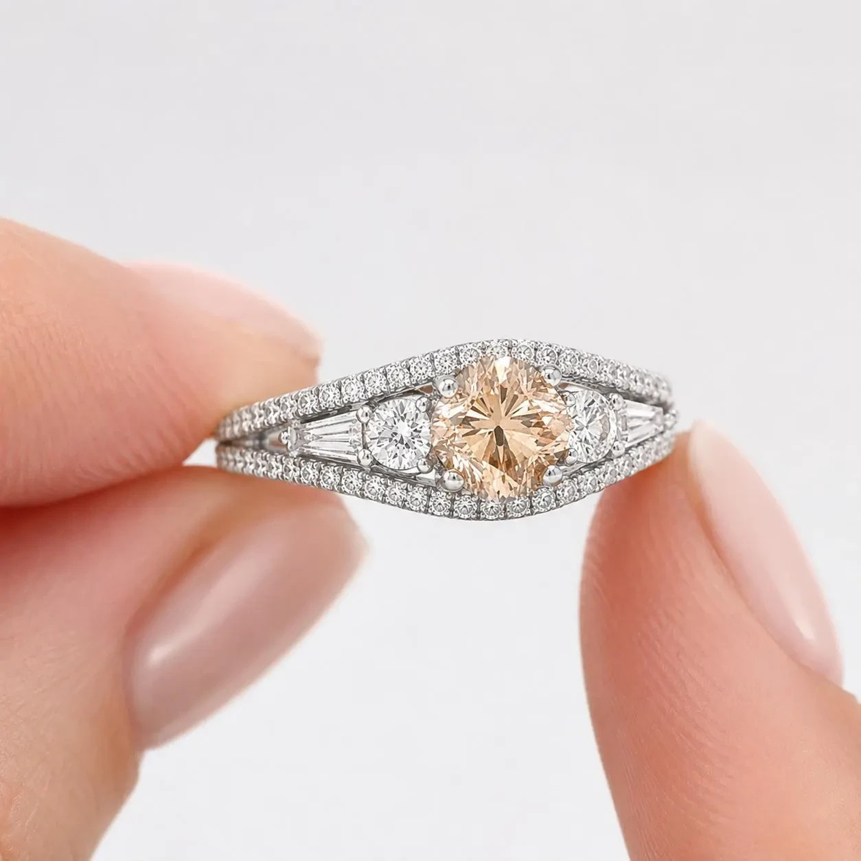 Natural Fancy Yellow Diamond Halo Ring 14K White Gold | 1.75ctw GIA Report