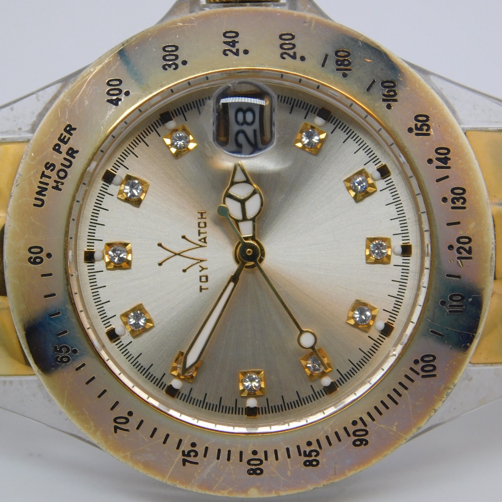 ToyWatch Clear Plastic Quartz Analog Women’s Watch Sz. 5 1/2″ New Battery