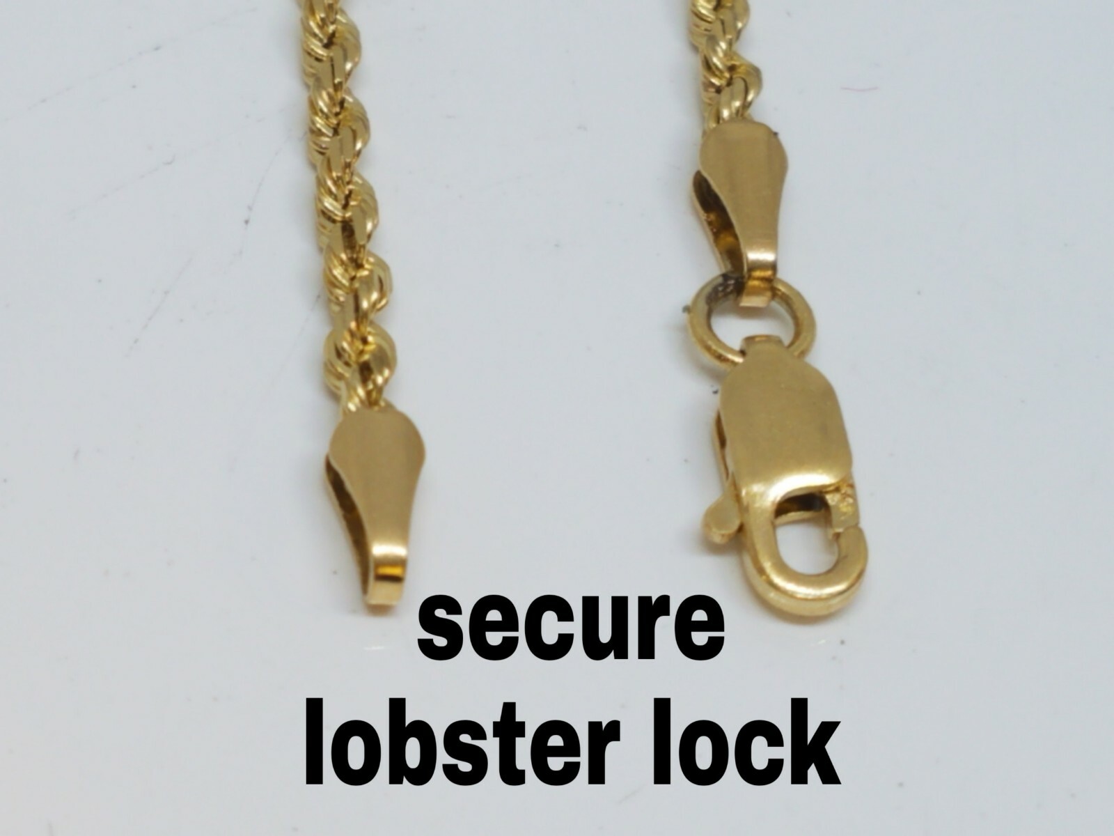 GOLD Rope chain 14k SOLID real yellow 10.4g 2.5mm 22″ (ask 16 18 20 24 )