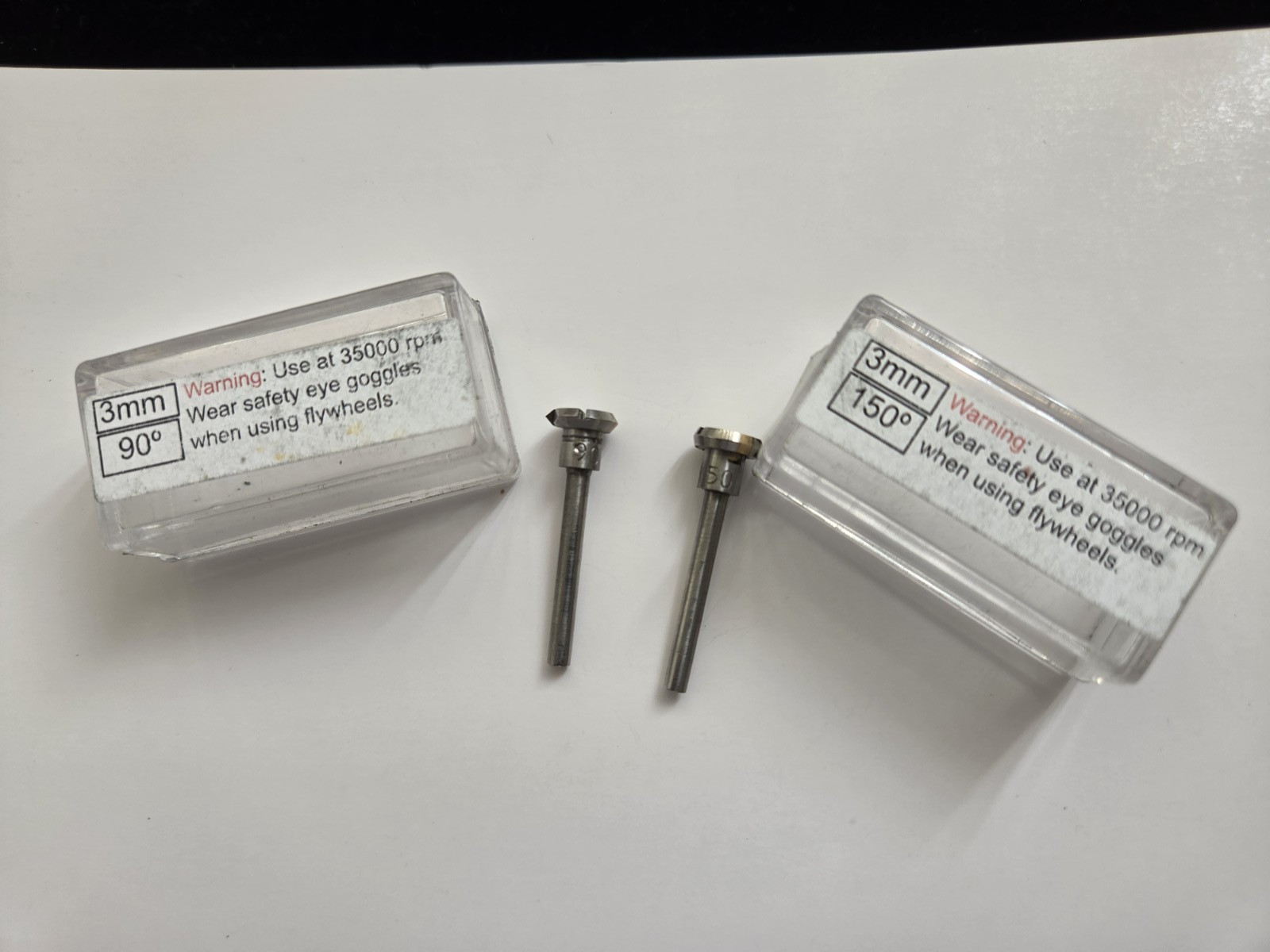 Set of two diamond Cut Flywheels 90- and 150-degrees v shape 35,000 RPM.