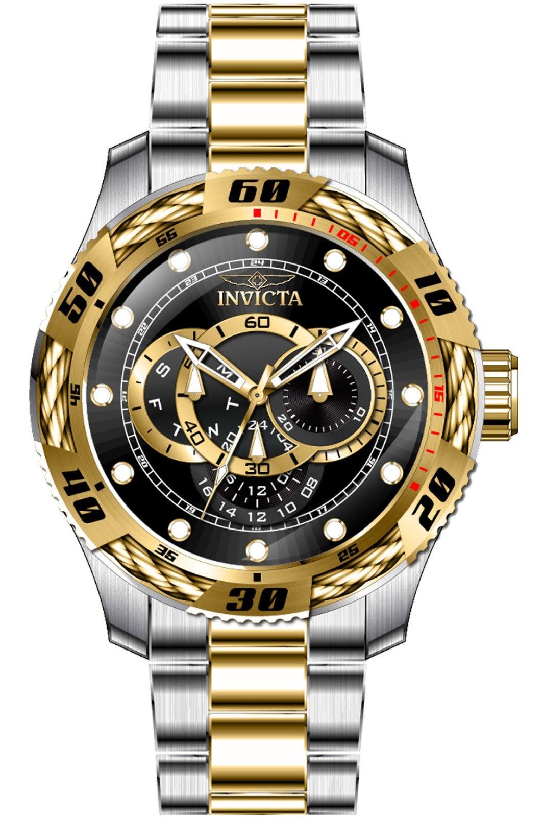 INVICTA Speedway Men 50mm Stainless Steel Steel Black dial VH63 Quartz 45752
