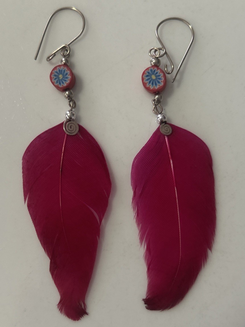 Set of 3 Feathers Alpaca Silver Gypsy Dangle Earrings