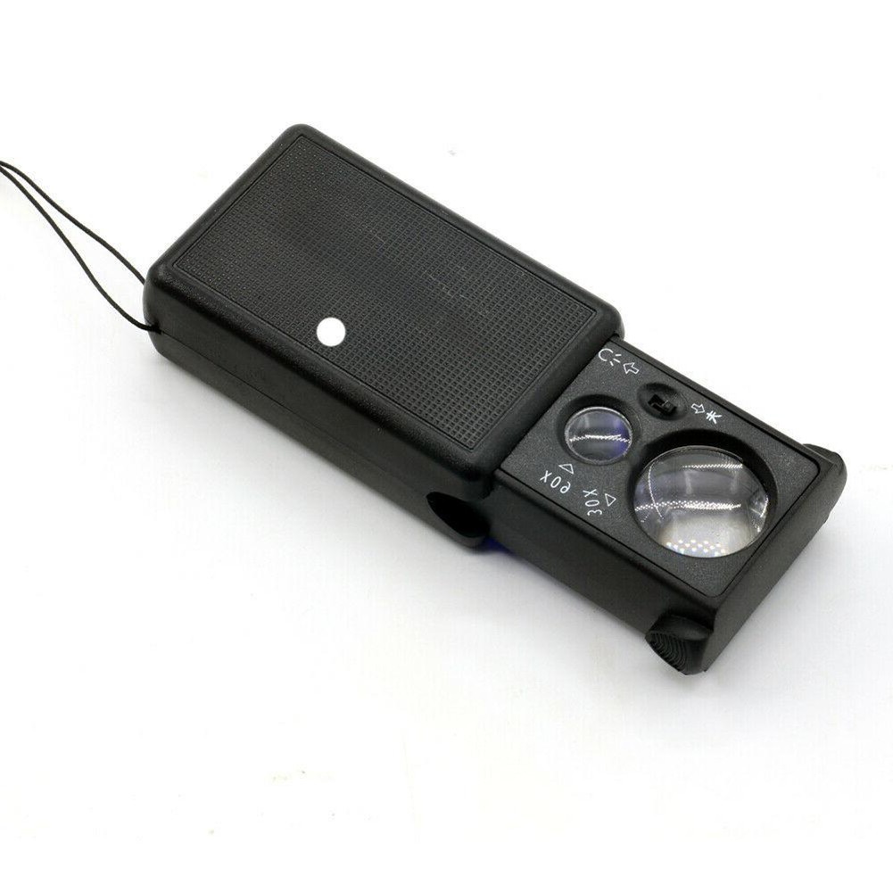 Magnifying Glass Jewelry DIY Magnifier LED Light Lens Portable Pull-out
