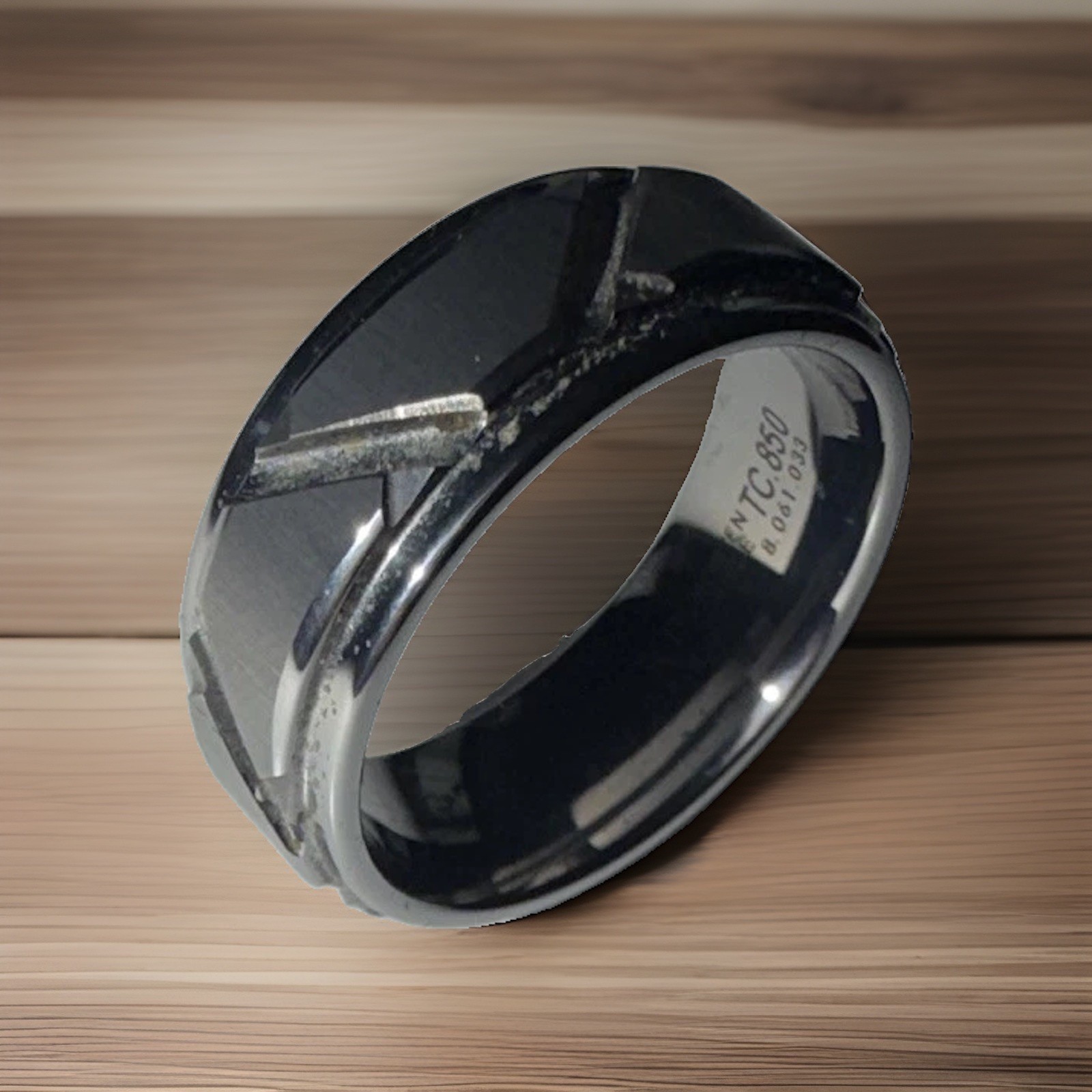 Authentic Triton TC.850 Tungsten Carbide Men’s Wedding Band Ring w/ Kay Jewelers