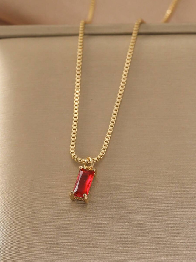 Birthstone Necklace for Women Necklace Dainty Cubic Zirconia Pendant Jewelry USA