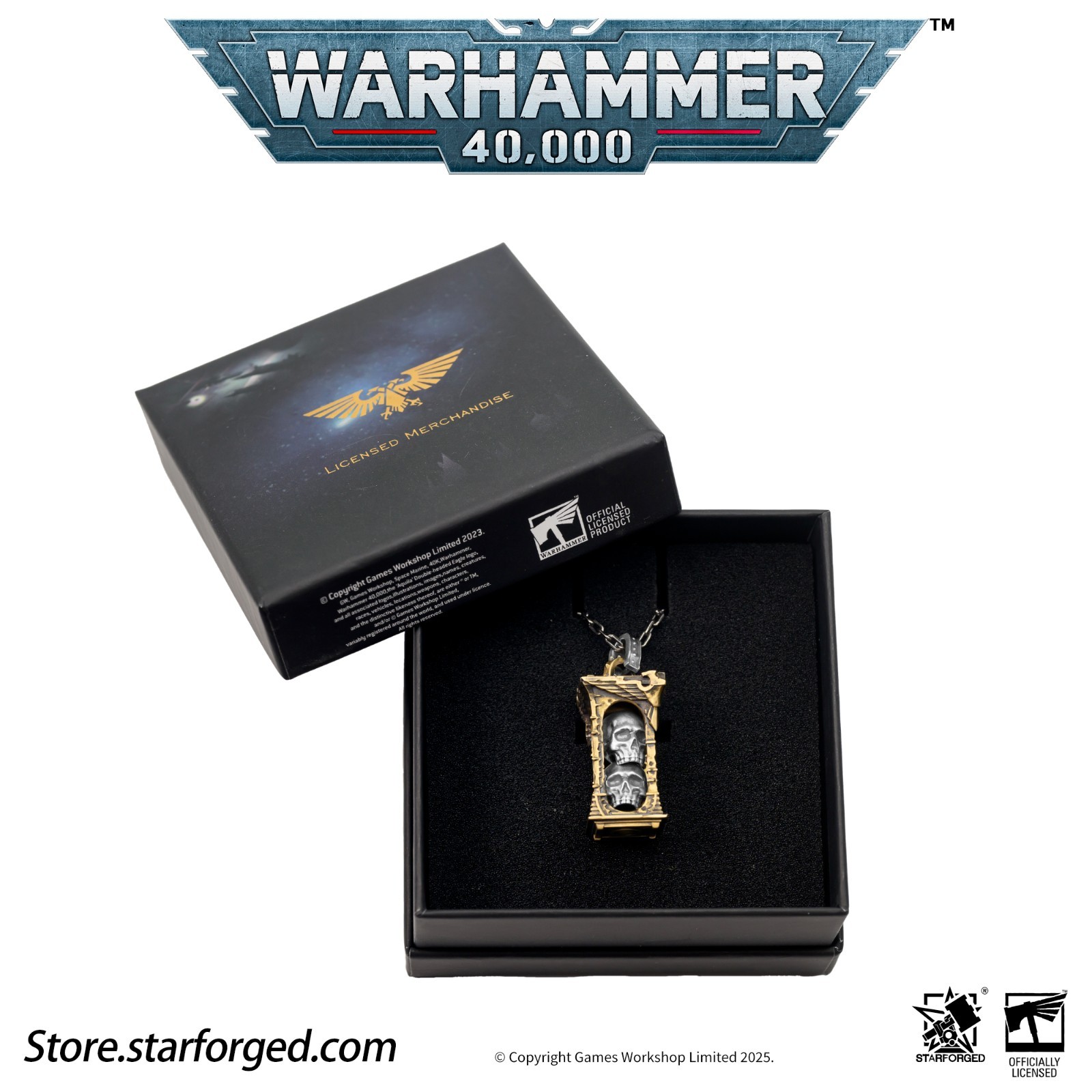 Warhammer 40K Imperium of Man Reliquary of The Pious Necklace Jewelry Accessory