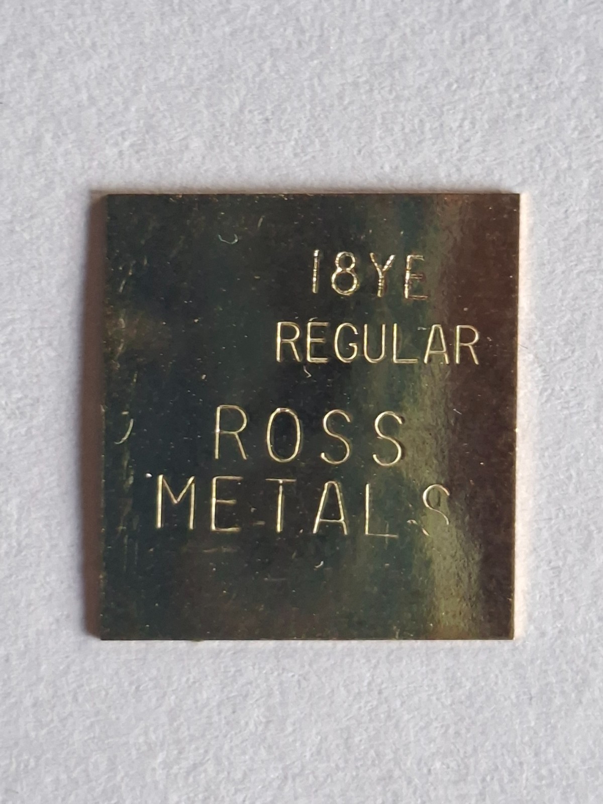 3 x Ross Metals 18k YG Solder sheets Easy, Med & Hard
