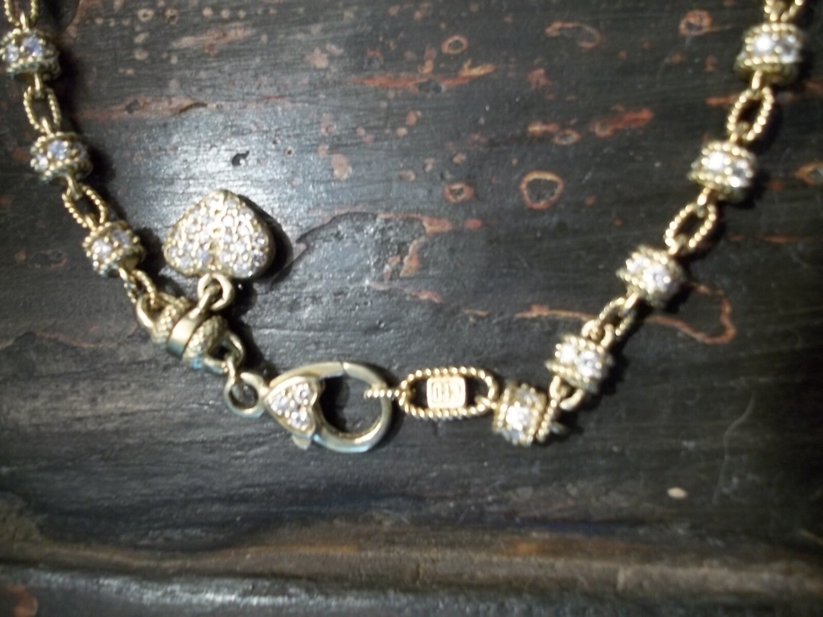 24 HOUR SPECIAL! 6.50 TCW 18K YG 28+GM JUDITH RIPKA CUSTOM ANKLE BRACELET