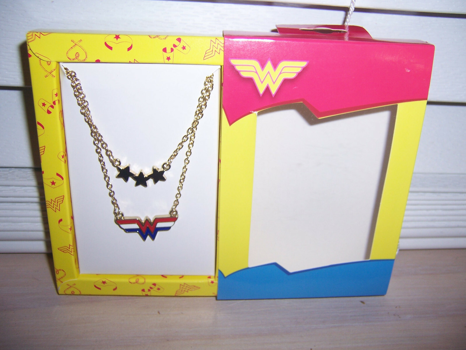 Lot Of 4 Boxes Jewelry WONDER WOMAN AS PICTURED