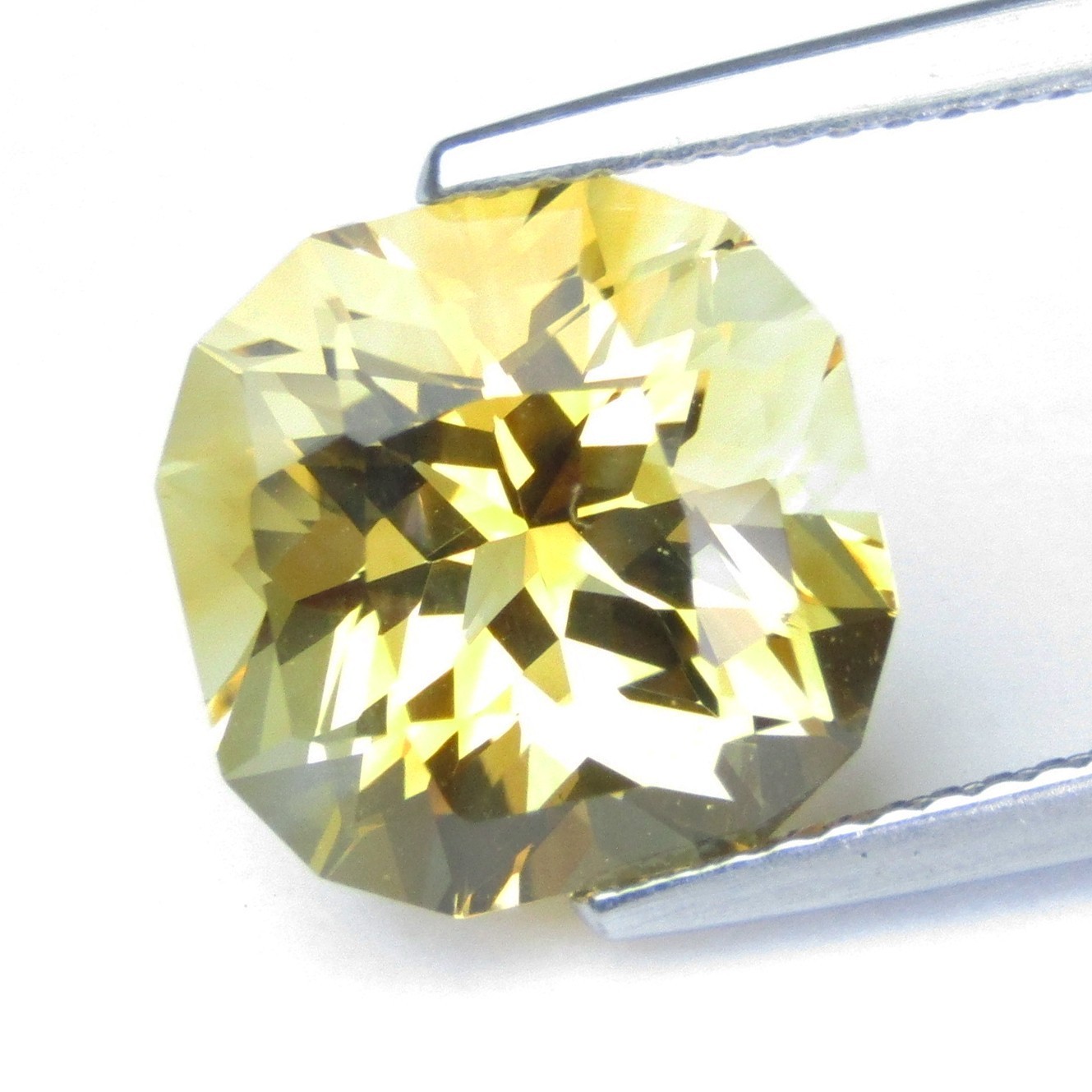 5.43Cts Genuine Natural Citrine 11mm Cushion Cut Loose Brazil Gemstone Ref-VIDEO