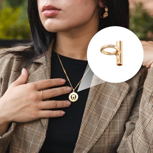 12Pcs Pin to Pendant Converters 3 Sizes Brooch Pendant Converter Brass Pin Neckl