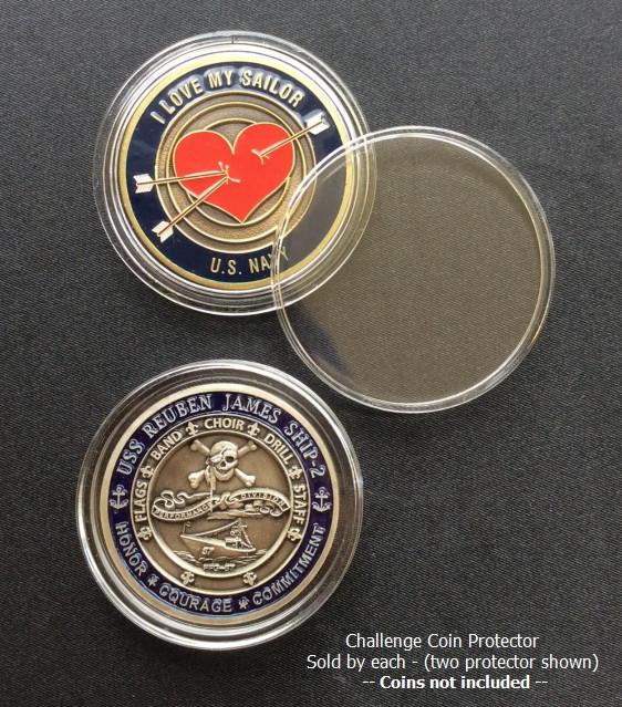 ~ Challenge Coin ~ For 1-3/4 inch (44mm) coins ~ Scratch Resistant ~