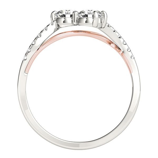 Lab Grown Diamond Forever Us Two Stone VS F 1.15 Carat Engagement Ring 14K Gold