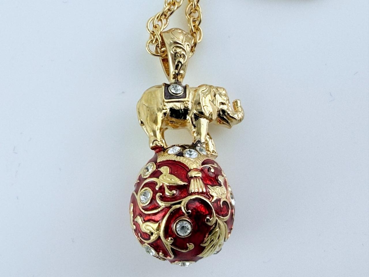 Edgar Berebi Limited Edition Taj Mahal Egg Pendant Necklace with Paper Card 20In